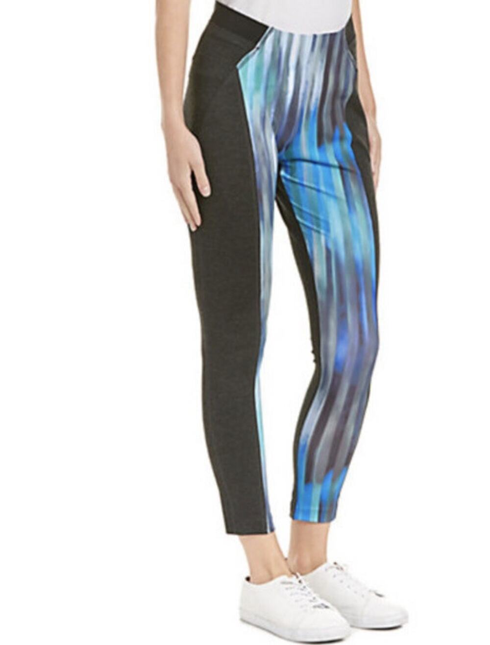 NWT ELIE TAHARI SPORT Trina Leggings Blue/Black Womens SIZE MED